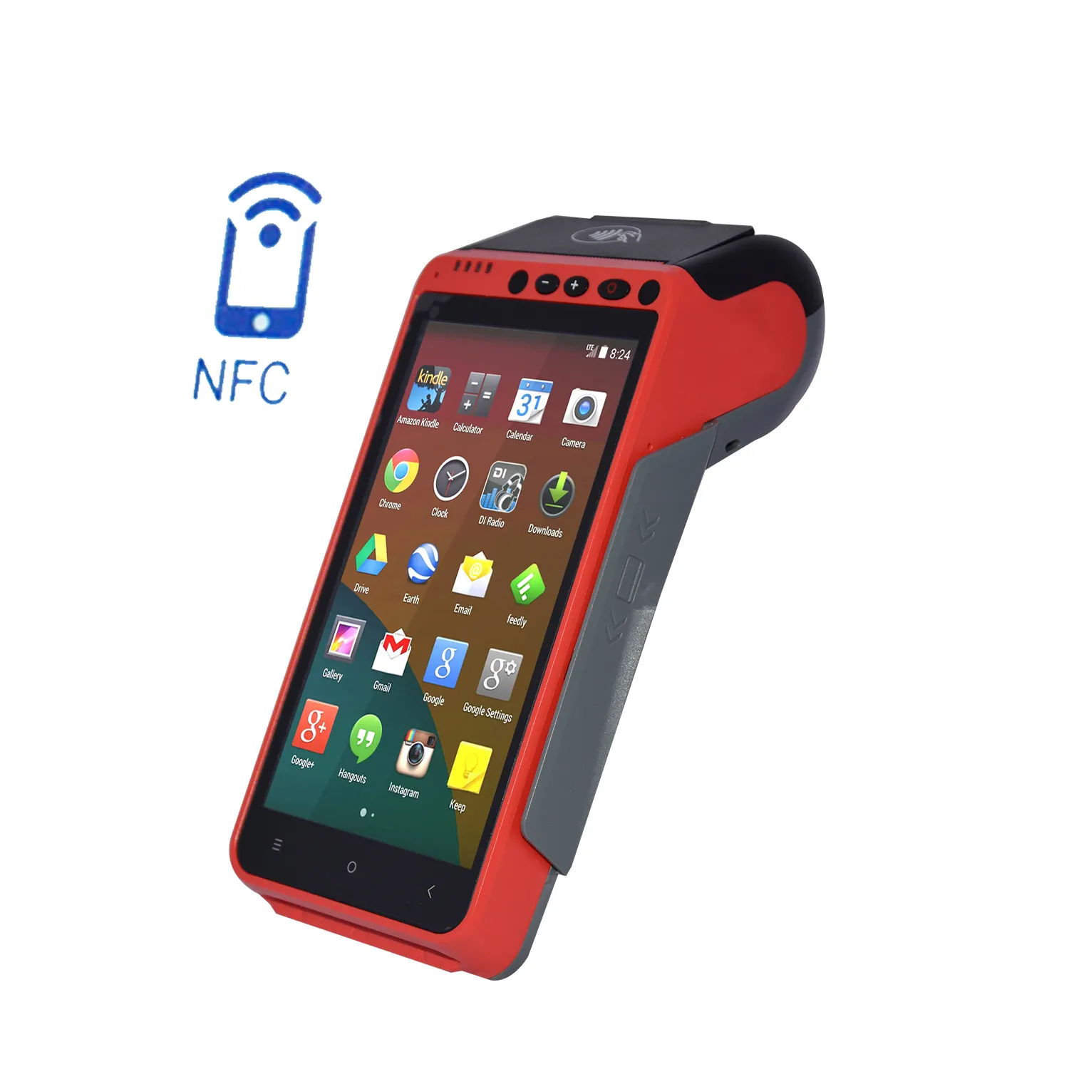 Smart Wireless 4G/WIFI/BT GPRS NFC Handheld Touch Screen Android POS Terminal With Camera Fingerprint HCC-Z100