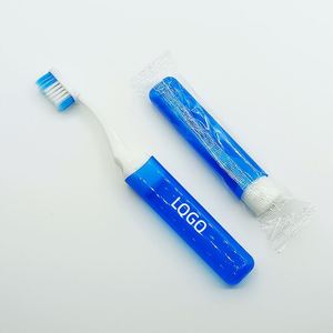 Brosse à dents pliable de voyage promotionnelle, mini, à poils doux, personnalisable avec logo imprimé - Product Image 1