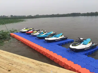 Ponton en plastique HDPE marin pour quai, voie navigable, yacht, pièce de piston, protection UV, étanche, durable, 500x500x400mm, marque Botai