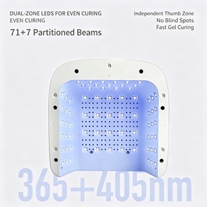 Lampe à ongles 2-en-1 pour un seul doigt ou un seul orteil, séchoir à gel rapide pour toute la main, lampe LED à séchage rapide avec capteur automatique, double lampe - Product Image 6