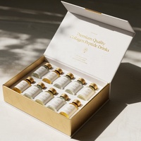 Emballage et boîte cadeau personnalisés haut de gamme en papier rigide pour peptides, avec impression à chaud, pour médicaments et collagène