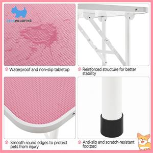 ペットプルーフステンレススチール折りたたみ調節可能な高さ獣医ペット犬美容グルーミングテーブル - Product Image 3