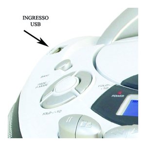 Lecteur CD portable Ah 2387R Mp3 Usb Blanc et Noir 112387 - Product Image 3
