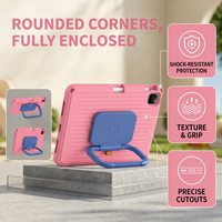 Étui HGD pour iPad Air 11 pouces (modèles 2024/2026) en TPU pour enfants, support rotatif, protection intégrale antichoc