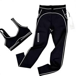 Conjunto de Yoga de 2 Piezas <span class=keywords><strong>para</strong></span> Mujer, Leggings de Alta Calidad con Cintura Elástica Acanalada, Sin Costuras, con Logotipo, Diseño Personalizado 2026 - Product Image 1