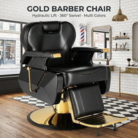 Nouveau Fauteuil de Barbier Hydraulique Inclinable Robuste pour Salon Professionnel, Équipement de Coiffure pour Salon et Usage Domestique en Métal