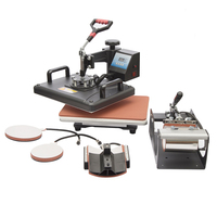 Presse à Chaud Professionnelle 5-en-1 Multifonctionnelle pour T-shirts, Tasses, Casquettes et Assiettes – Sublimation et Transfert Thermique 110V/220V