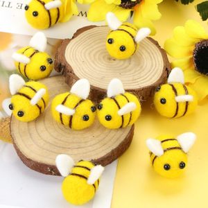 Bola de Fieltro de Lana con Diseño de Abeja, <span class=keywords><strong>Mini</strong></span> Manualidades, Pompones de Miel para Decoración de Tiendas de Campaña Infantiles, Accesorios para Scrapbooking, Decoración DIY - Product Image 1