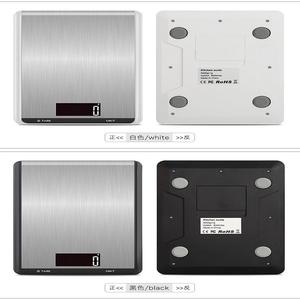 Báscula de Cocina de Acero Inoxidable, 5kg/10kg, Digital, para Repostería y Alimentos, Precisa, Rectangular, Funciona con Batería - Product Image 5