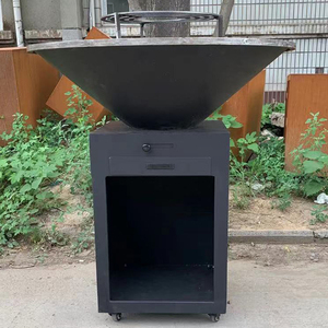 Barbecue au <span class=keywords><strong>charbon</strong></span> de <span class=keywords><strong>bois</strong></span> en acier corten pour extérieur, barbecue personnalisé pour terrasse et camping - Product Image 1