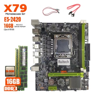 Juego de placa base X79 puerta a puerta de Rusia con Xeon E5 2420 CPU 2 uds x 8GB = 16GB 1600MHz 12800R <span class=keywords><strong>DDR3</strong></span> memoria <span class=keywords><strong>RAM</strong></span> - Product Image 1