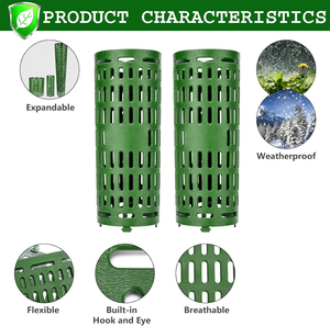 Housse de protection réglable en plastique pour arbres, combinaison de 3 couleurs, pour tronc d'arbre et semis, fournitures de jardinage - Product Image 5