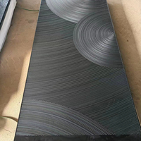 Panneau mural circulaire 3D en MDF moderne, résistant à l'humidité, revêtement pour salle de sport