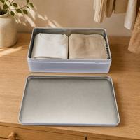 Boîte de rangement en fer blanc de qualité alimentaire personnalisée avec couvercle, conteneur rectangulaire en métal pour thé, café et aliments secs