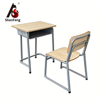 Fournisseurs de mobilier scolaire, ensemble table et chaise individuelle en contreplaqué pour élèves du primaire/secondaire, chaises confortables