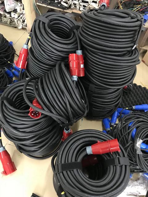 Power Distribution Cable 32A 3Phase Waterproof Male and Female Industrial Electrical Plug Extension Cable