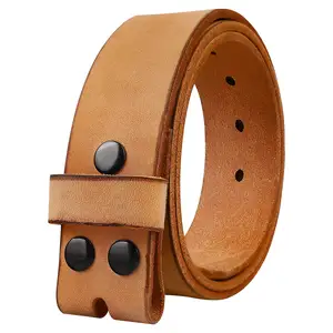 Pin Buckle With Holes Black Red Brown OEM Custom Belts Factory Genuine Leather Belt Strap