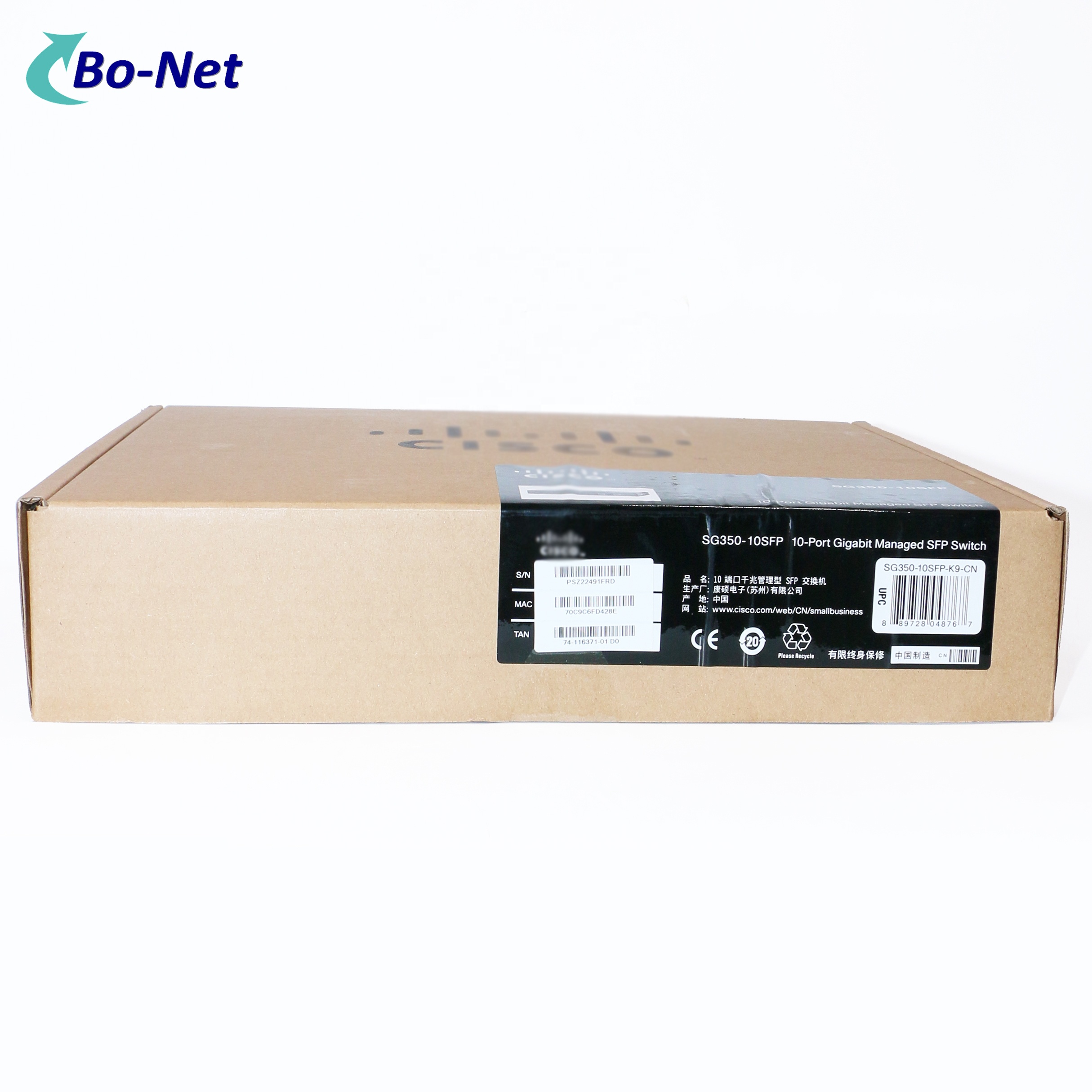 SG350-10SFP-K9-CN SG350-10SFP слой 3 гигабитный управляемый SFP переключатель 8 port Gigabit + 2/для программирования в производственных условиях комбо
