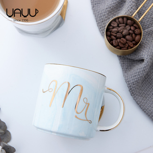 Ensemble de tasses à café FENN Marble MR. & MRS. en céramique avec impression personnalisée, tasses à café en céramique et porcelaine avec logo personnalisé - Product Image 5