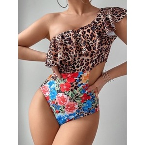 Nuevo traje de baño de una pieza de manga larga, bikini deportivo ajustado con estampado estilo europeo y americano, adelgazante, transfronterizo - Product Image 2