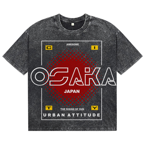 T-shirts respirants pour hommes en coton noir délavé à l'acide avec imprimé lettres, col rond, manches courtes, style streetwear, personnalisables pour la vente en gros - Product Image 1