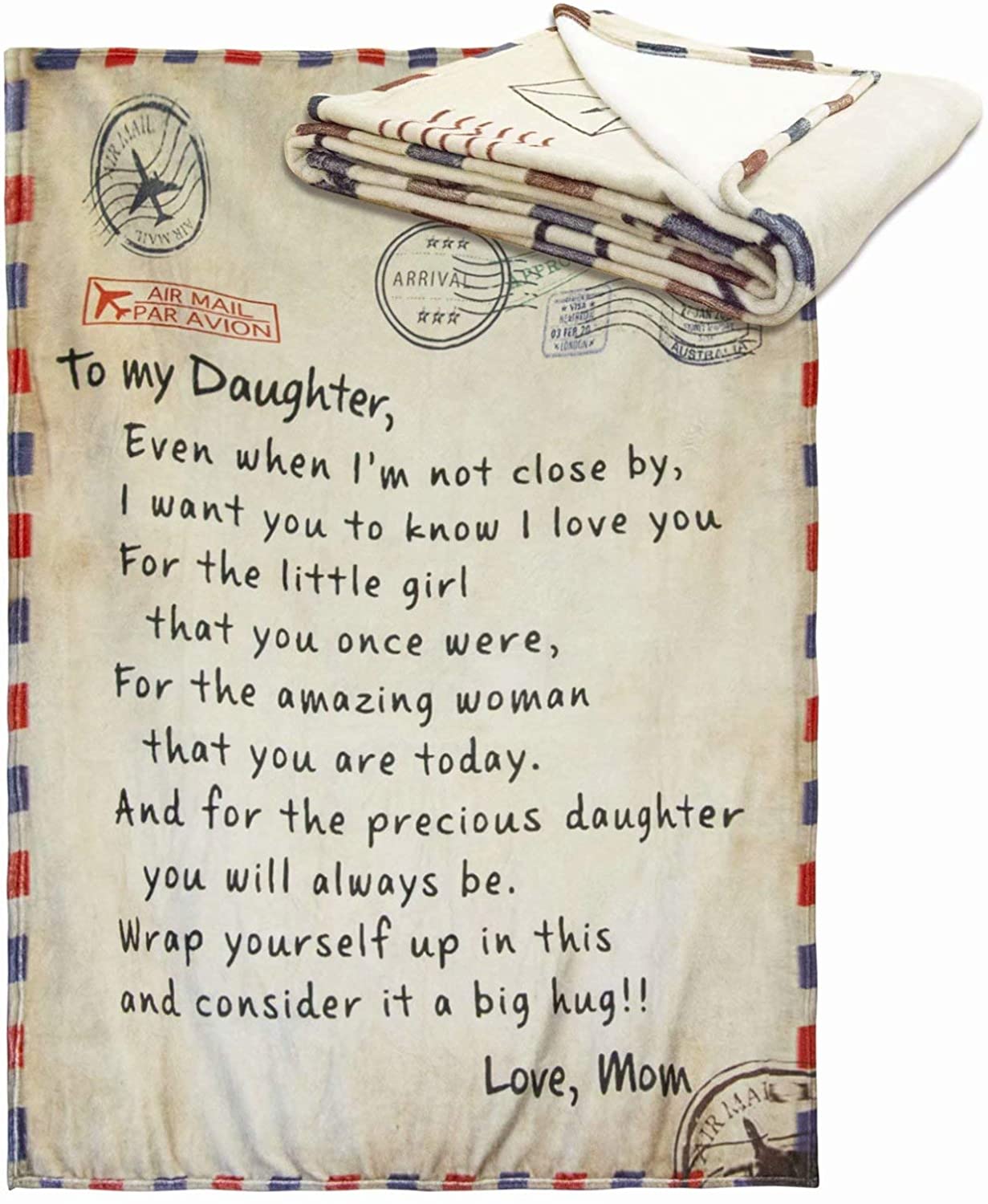 Дочке I Love You из папы, мамы и ребенка флисовые одеяла отличные подарки на Рождество День благодарения на выпускной, на день рождения