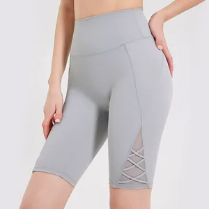 Pantaloncini da Yoga Donna a Vita Alta Personalizzati, Effetto Push-Up, Anti-Squat, in Nylon Spandex, con Controllo Pancia, Ideali per <span class=keywords><strong>Palestra</strong></span>, Corsa e Allenamento - Product Image 3