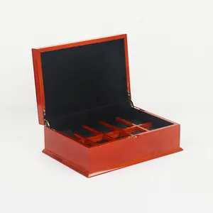 高級な赤い時計ボックスは6つの時計収納ボックスを収納することができます