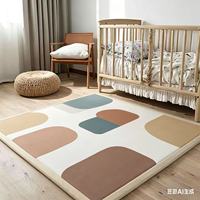 Tapis en mousse à mémoire de forme et coton, motif floral 30mm, tapis de jeu pour tout-petits, tapis d'éveil pour bébé, tapis de sol pour salon, tapis de lit, tapis central
