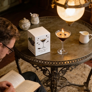 Nến thơm Oshine làm từ sáp đậu nành tự nhiên, đựng trong ly thủy tinh, mùi Espresso Martini, ý tưởng quà tặng thú vị, quà tặng cho tiệc độc thân, quà tặng lễ hội - Product Image 4