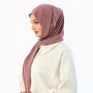 Hijab de seda <span class=keywords><strong>Medina</strong></span> para mujeres musulmanas tela de gasa Color sólido de alta calidad Hijab de seda <span class=keywords><strong>Medina</strong></span> Premium para mujeres musulmanas - Product Image 2