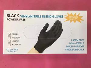Factory Wholesale Disposable Black Nitrile <b>Vinyl</b> Blend Gloves Powder Free for Tattoo Shop Beauty Salon Use - Product Image 3