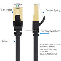XXD kabel Ethernet CAT6A Hitam produksi khusus RJ45-connector kabel Patch FTP SSTP/SFTP panjang kustom