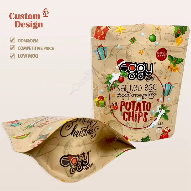 Bolsas de plástico con cremallera comestibles para alimentos troquelados reciclables, nueces/semillas/almacenamiento en seco, bolsas de embalaje impermeables de grado alimenticio