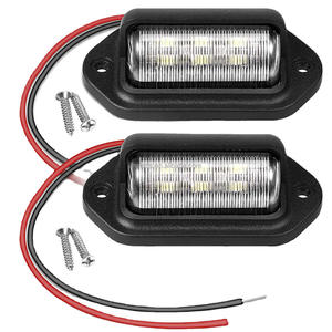 Ampoules de remplacement 12V 1.5W blanc brillant 6 LED pour feux latéraux, feux arrière et feux de plaque d'immatriculation de camion, remorque et véhicule automobile - Product Image 1