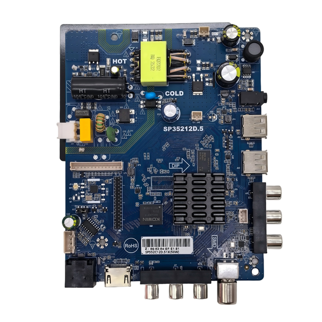 SP35212D.5 Smart LED TV Board SP352C12D.5 with 25W 35-80V Backlight Voltage 512M+4G Android 9.0 for 32-42 Inch