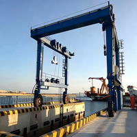 Dizel Hidrolik 4 Çekerli Her Türlü Araziye Uygun 15 Ton Mobil Tekne Kaldırma Vinci Marina Vinci Yelken Kulübü Mevsimlik Denizaltı Servisi İçin