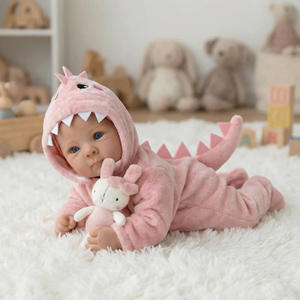 Muñecas Bebé Reborn de Silicona de 45 cm con Cuerpo de Vinilo y Silicona, Disfraz de Dinosaurio Rosa, Muñeca Bebé Reborn para Muñecas de 18 Pulgadas - Product Image 2