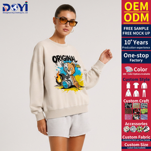 Felpa Girocollo da <span class=keywords><strong>Uomo</strong></span> con Stampa Orso Vintage Lavato, 100% Cotone, Unisex, Oversize, Trendy, Casual, Streetwear - Product Image 2