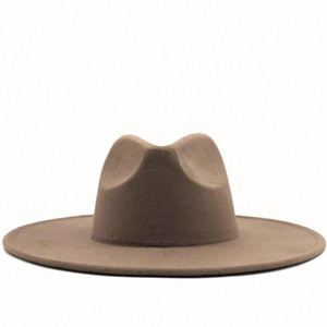 Men High Quality Custom Wool Wide Brim Felt Fedora Hats Unisex Wholesale - Product Image 4