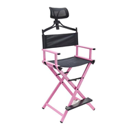 Chaise de Réalisateur Professionnelle Pliante en Métal, Portable et Robuste, pour Utilisation Intérieure et Extérieure, Idéale pour le Camping, le Maquillage, la Plage et comme Mobilier.