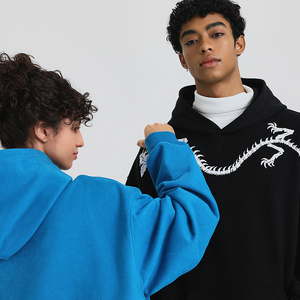 100% coton édition originale bain <span class=keywords><strong>pull</strong></span> sur Streetwear tenue Hip Hop sweat hommes femmes unisexe Dragon à capuche - Product Image 2