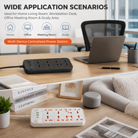 Multiprise de distribution d'alimentation 8 prises CA, 2 ports USB Type C, double interrupteur AB, personnalisable pour laboratoires de recherche, post-production audio et le secteur du cinéma