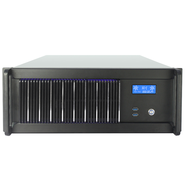 OEM 4u Server case with LCD Display for Monitoring 4u Server Chassis with 12 GPU for Servers Rack