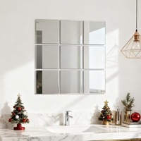 Vente en gros de miroirs acryliques autocollants carrés 10x10cm, sans cadre, modernes, incassables, légers, pour la décoration murale de la maison et la location