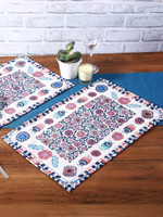 Set de table personnalisé imprimé, deux couches, coton et lin, résistant à la chaleur, lavable, pour table à manger, décoration de la maison