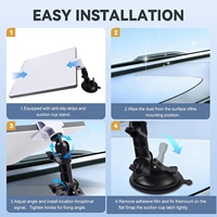 Soporte de ventosa fuerte para salpicadero de coche para Starlink Mini, kit de montaje con ángulo ajustable para antena parabólica estable