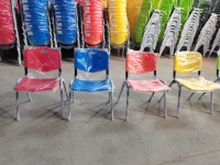 Ensemble d'assise et de dossier de chaise en plastique avec trou pour poignée, coque de chaise ergonomique