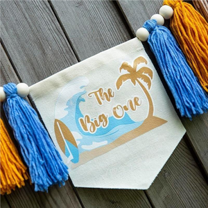 Bandera de Madera con Cuentas para Fiesta de Cumpleaños Infantil, Primera Fiesta de Cumpleaños, Navidad, Bandera para Silla Alta, Lindo Sombrero de Cumpleaños Cónico - Product Image 3