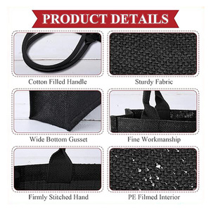 Borse Tote Personalizzate Riutilizzabili Promozionali per Donne, Grande Capacità, Impermeabili, in Tela di Cotone, Borse da Shopping di Lusso con Logo - Product Image 4